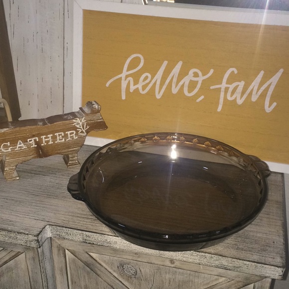 Pyrex Other - Pyrex Amber Brown Glass Pie Baking Dish